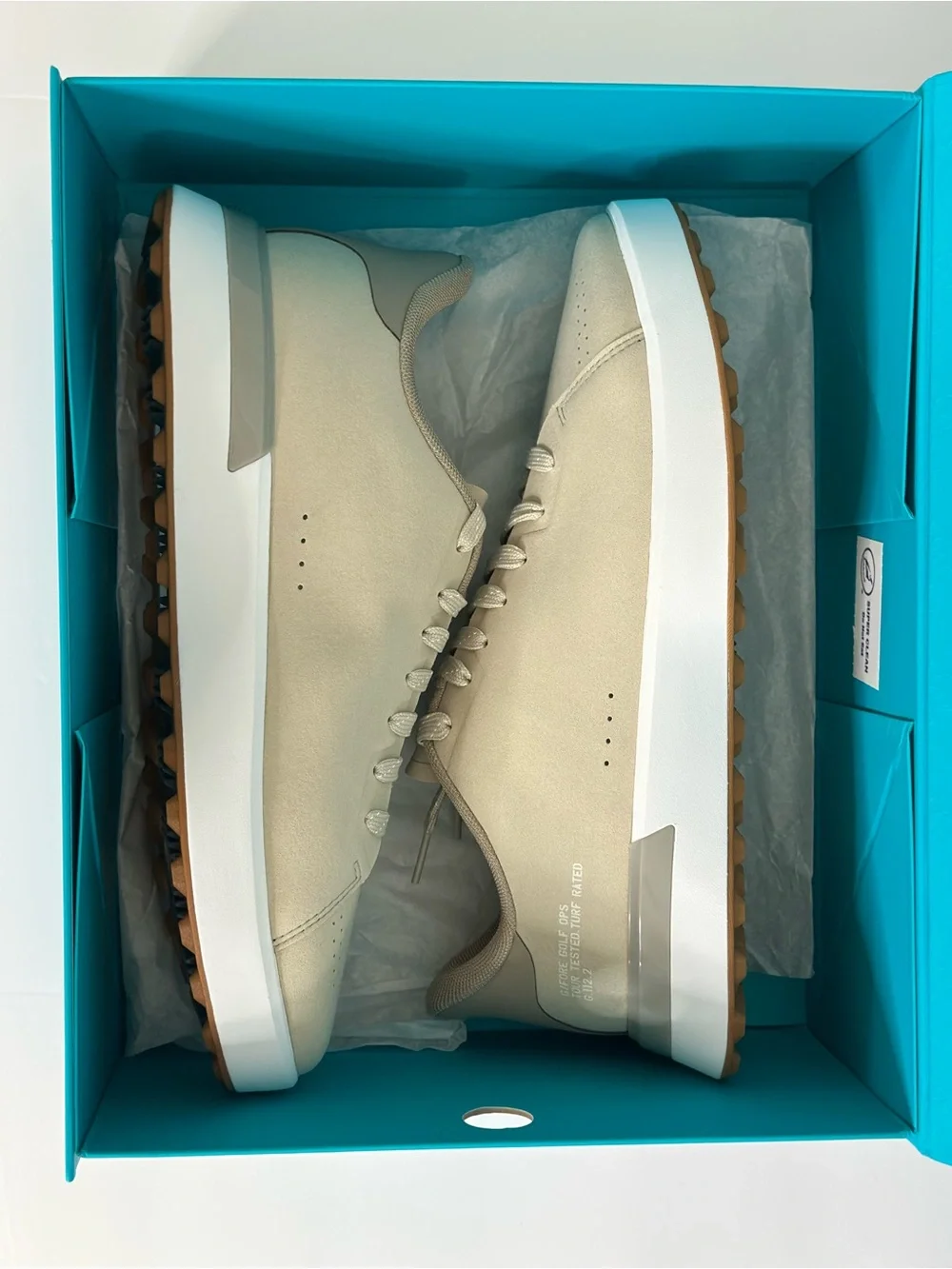 G/FORE G.112 Suede Golf Shoes Men’s Size 10 Pumice Dune Luxury Spikeless - Picture 6 of 8